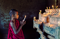 A monk in Bagan stupa