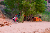 The camp at Idol rock