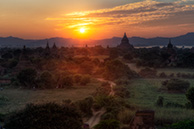 Hot sunset in Bagan