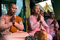 Nuns at Shwedagon