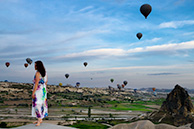 Yuliya Ch. in Goreme and air baloons