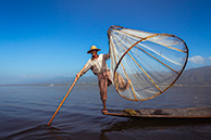 A fisherman at Inle lake