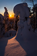 Зимний вечер в Valtavaara