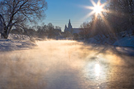 Река Истра в январе