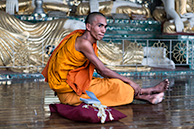 A monk in Shwedagon