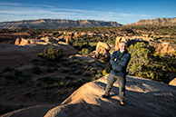 At Escalante Sunrise arch