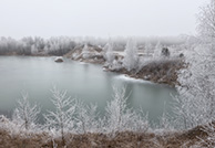 Иней сошедший с неба на Ожерельевском карьере